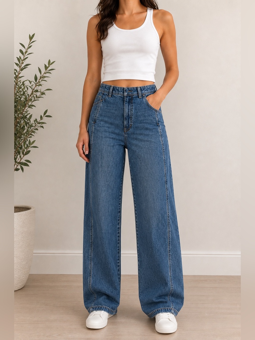 NWT Women's HABITUAL Mica Jeans Buckle Back, Front Slit Pockets size 6 28